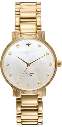 Kate Spade New York Women's Crystal Marker Gramercy Goldtone Watch
